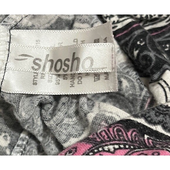 ShoSho Skirt Maxi Large XL High Waist Stretch Gray Pink Boho Hippie Festival - Picture 4 of 5